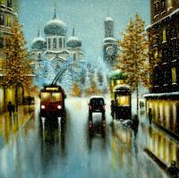 Alex Snow-covered city Городской пейзаж