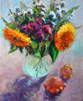 Anna Sidorova Sunflowers and squash Натюрморт