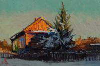 Alexey Golovchenko Paints Feb Сельский пейзаж