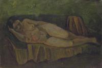 Vasily Belikov Nude woman on sofa Обнаженная натура
