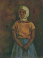 Vasily Belikov Портрет девушки в белом платке Портрет